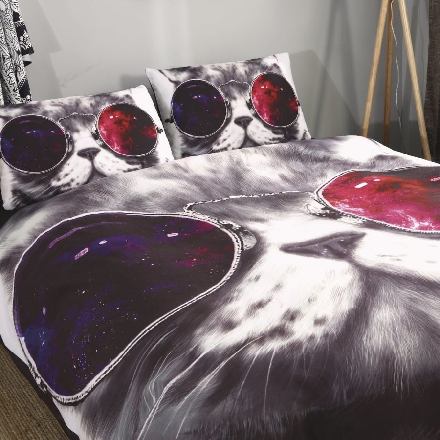 Постельное белье космические коты модное